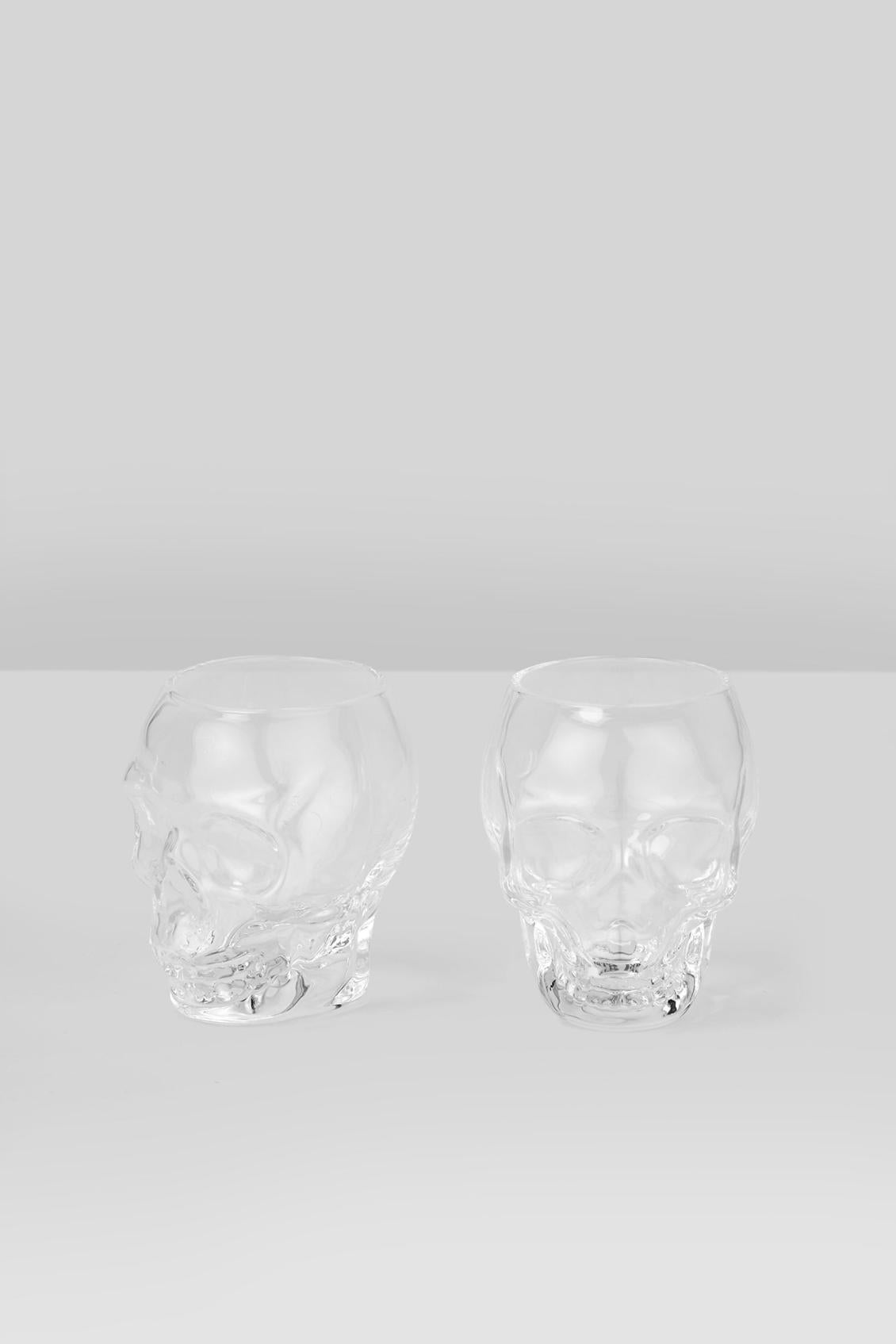 Homeware Cups &amp; Mugs | Killstar Cranium Shot Glasses [CLEAR]