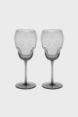 Homeware Cups &amp; Mugs | Killstar Cranium Wine Glasses [GREY]