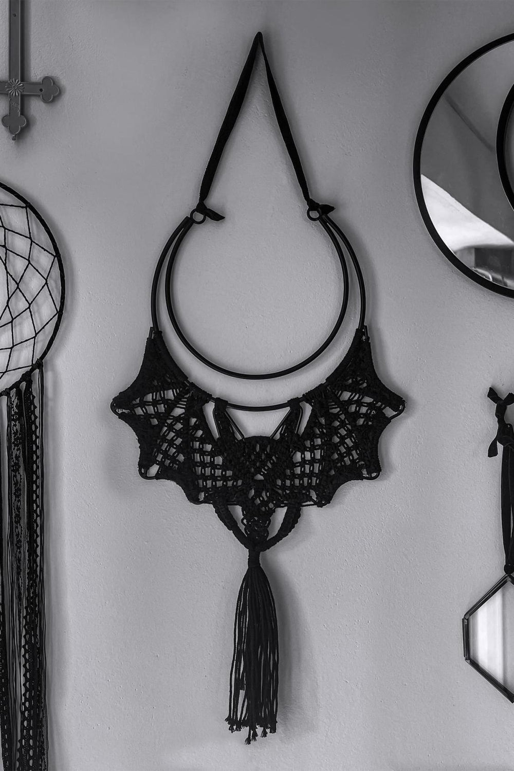 Homeware Mirrors &amp; Wall Decor | Killstar Bat Macrame Wall Decor