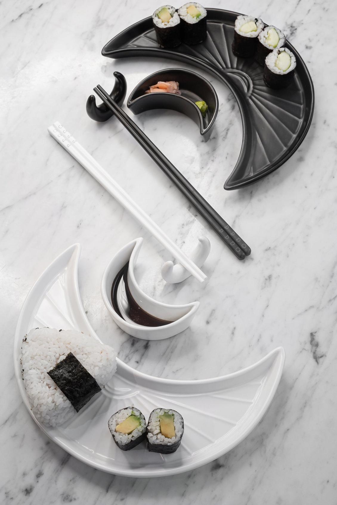 Homeware Tableware | Killstar Crescent Sushi Plate Set