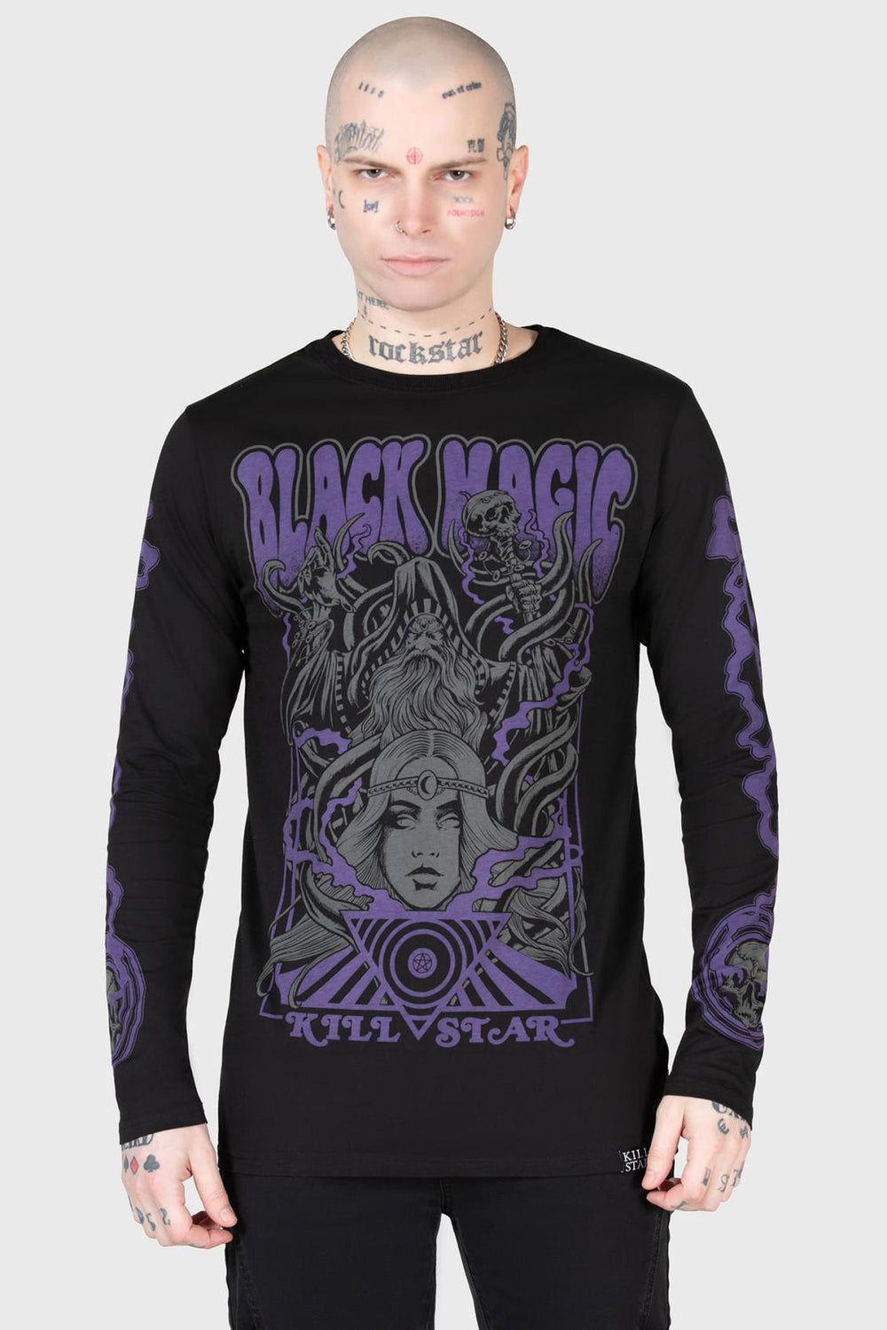 Men Graphic Tops | Killstar Blac Magick Long Sleeve Top