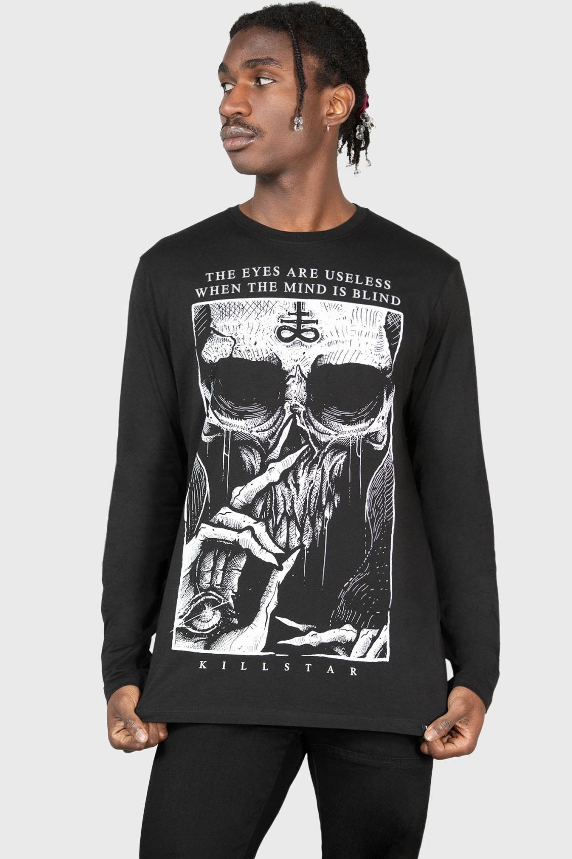 Men Graphic Tops | Killstar Blind Mind Long Sleeve Top