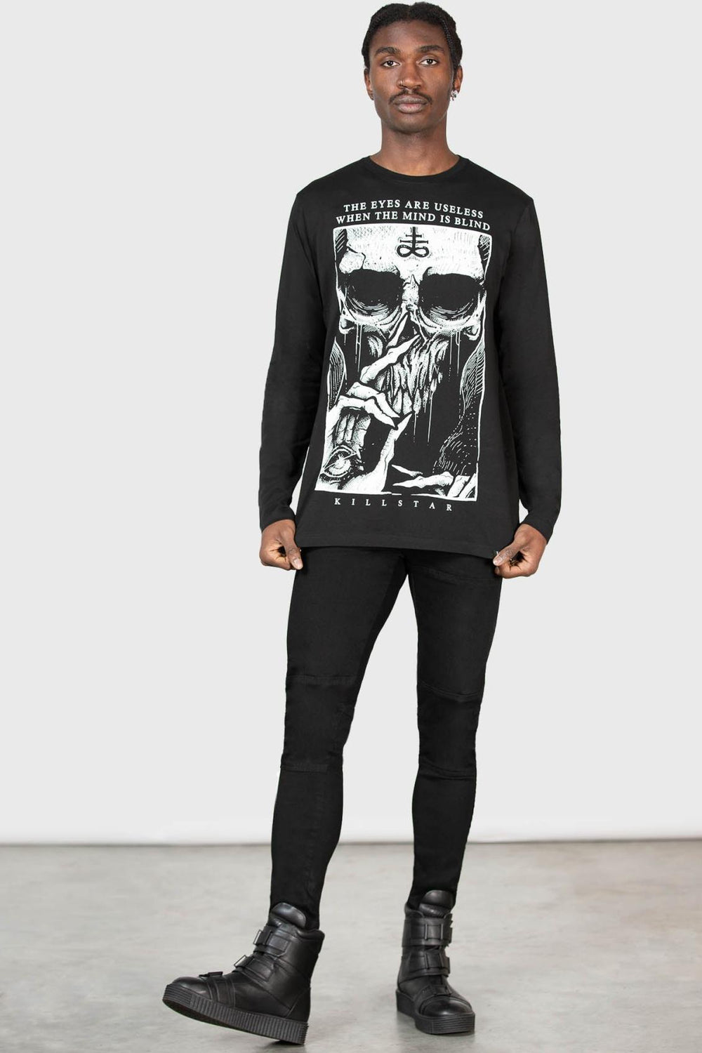 Men Graphic Tops | Killstar Blind Mind Long Sleeve Top