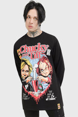 Men Graphic Tops | Killstar Chucky &amp; Tiff Forever Sweatshirt
