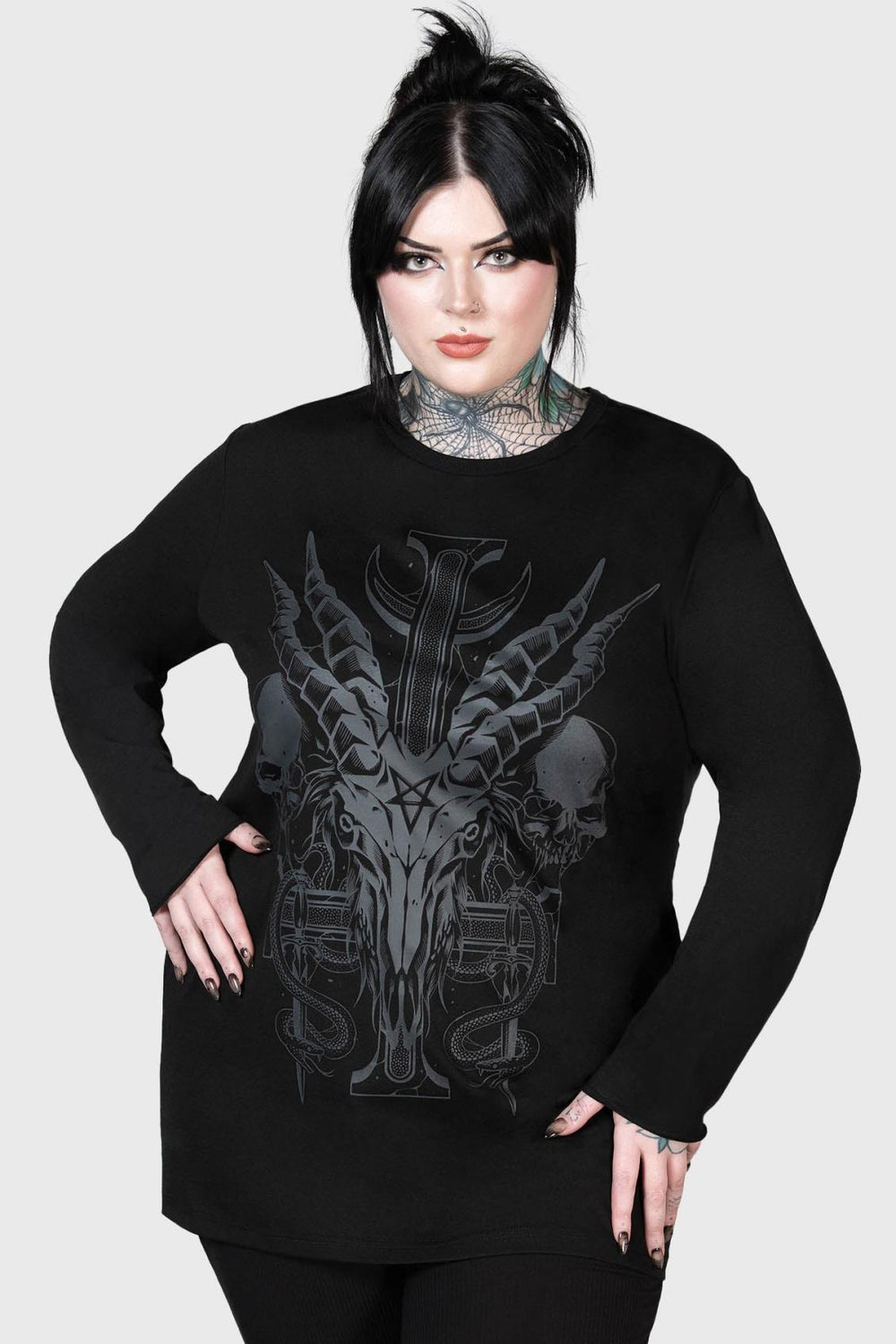 Men Graphic Tops | Killstar Infernal Ashes Long Sleeve Top