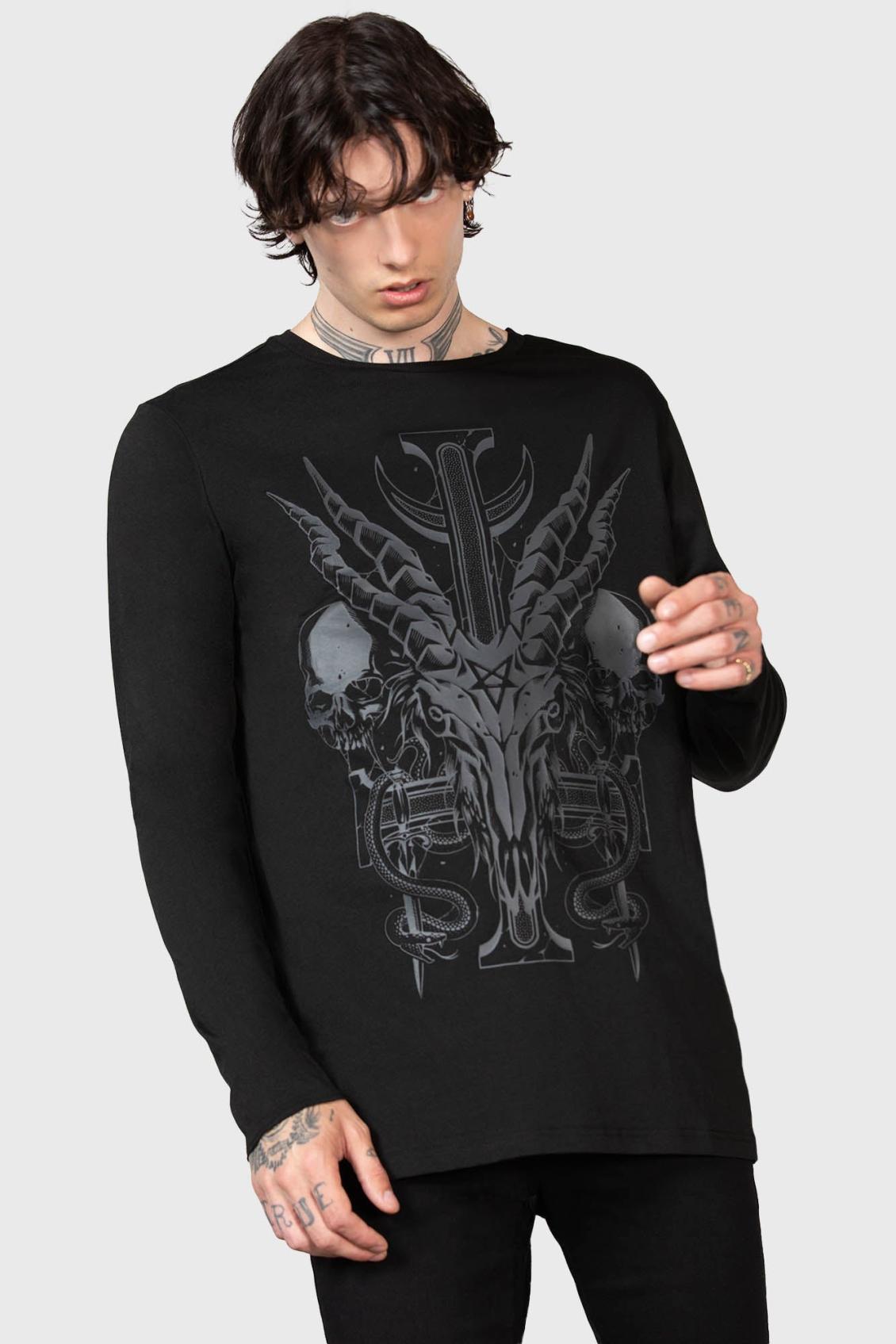 Men Graphic Tops | Killstar Infernal Ashes Long Sleeve Top