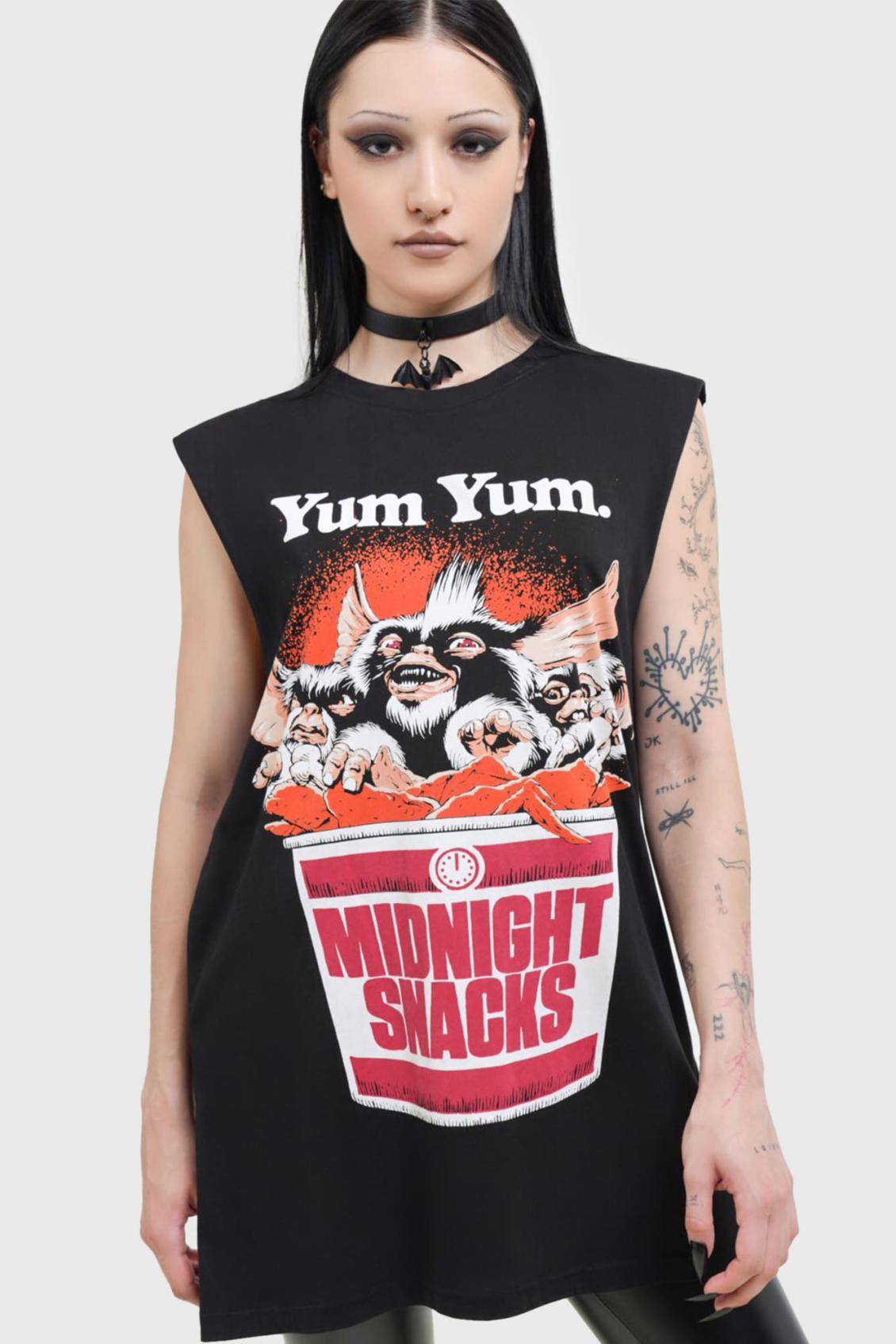 Men Graphic Tops | Killstar Midnight Snacks Graphic Vest