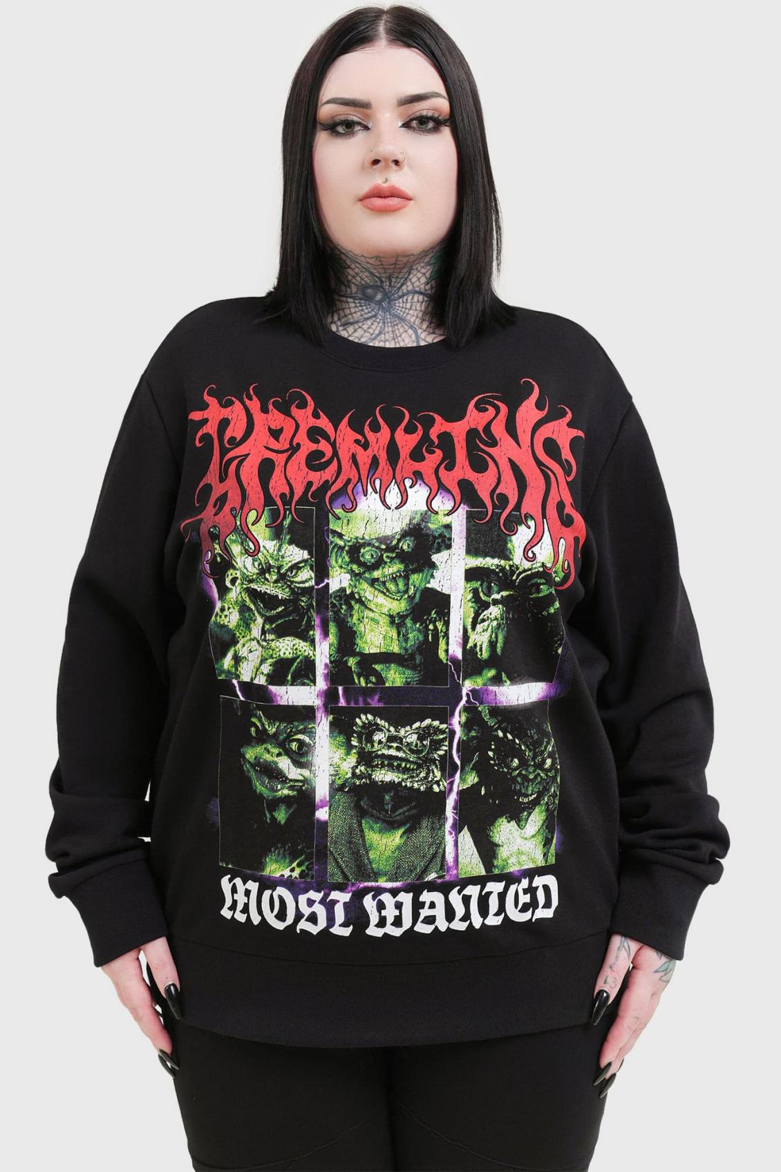 Men Graphic Tops | Killstar Most Wanted Sweatshirt