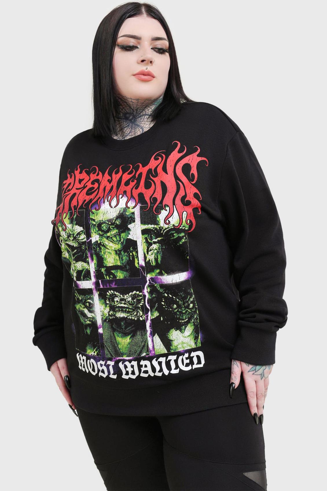 Men Graphic Tops | Killstar Most Wanted Sweatshirt