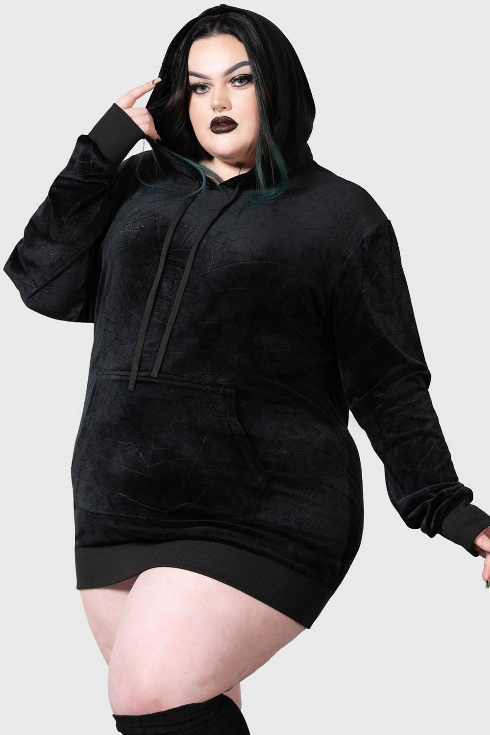 Men Hoodies | Killstar Webmare Longline Hoodie
