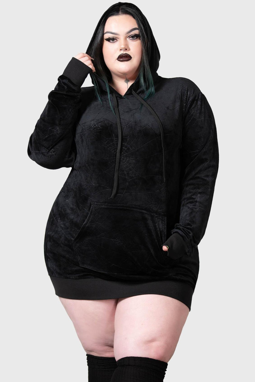 Men Hoodies | Killstar Webmare Longline Hoodie