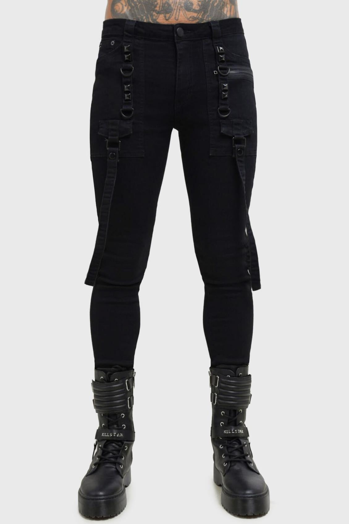 Men Jeans &amp; Trousers | Killstar Kihilist Bondage Trousers