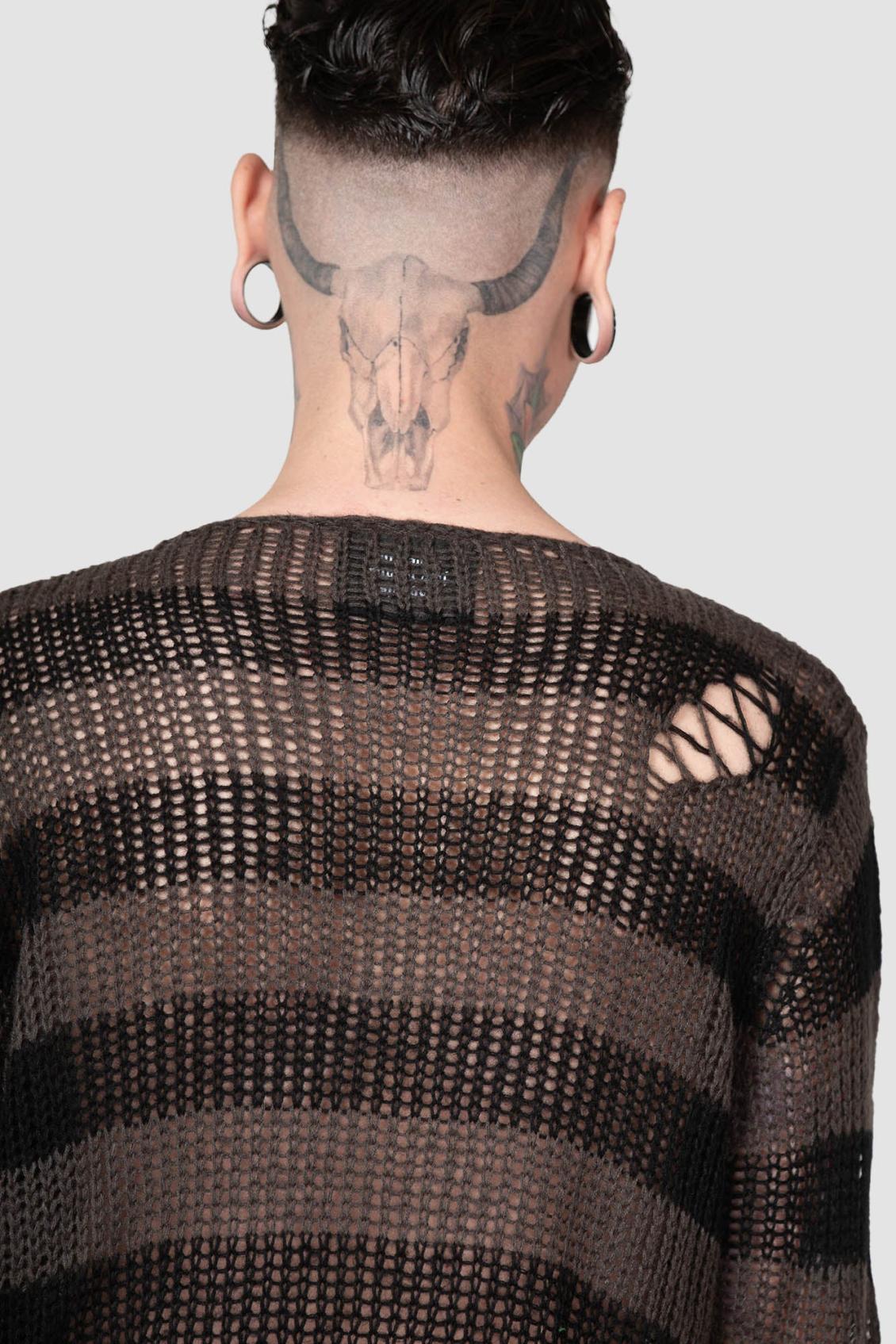 Men Knitwear | Killstar Ash Distress Knit Sweater [B]