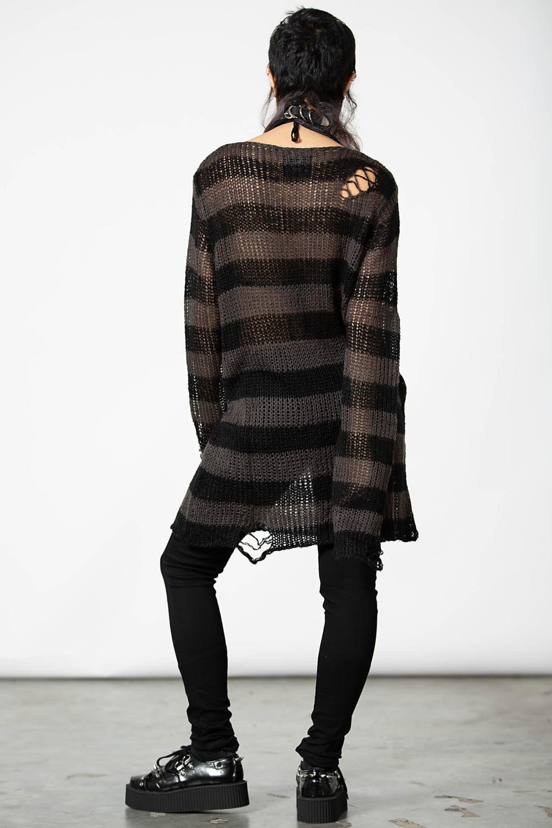 Men Knitwear | Killstar Ash Distress Knit Sweater [B]