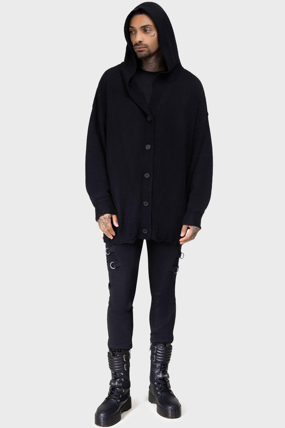 Men Knitwear | Killstar Darkmoor Academy Hooded Cardigan