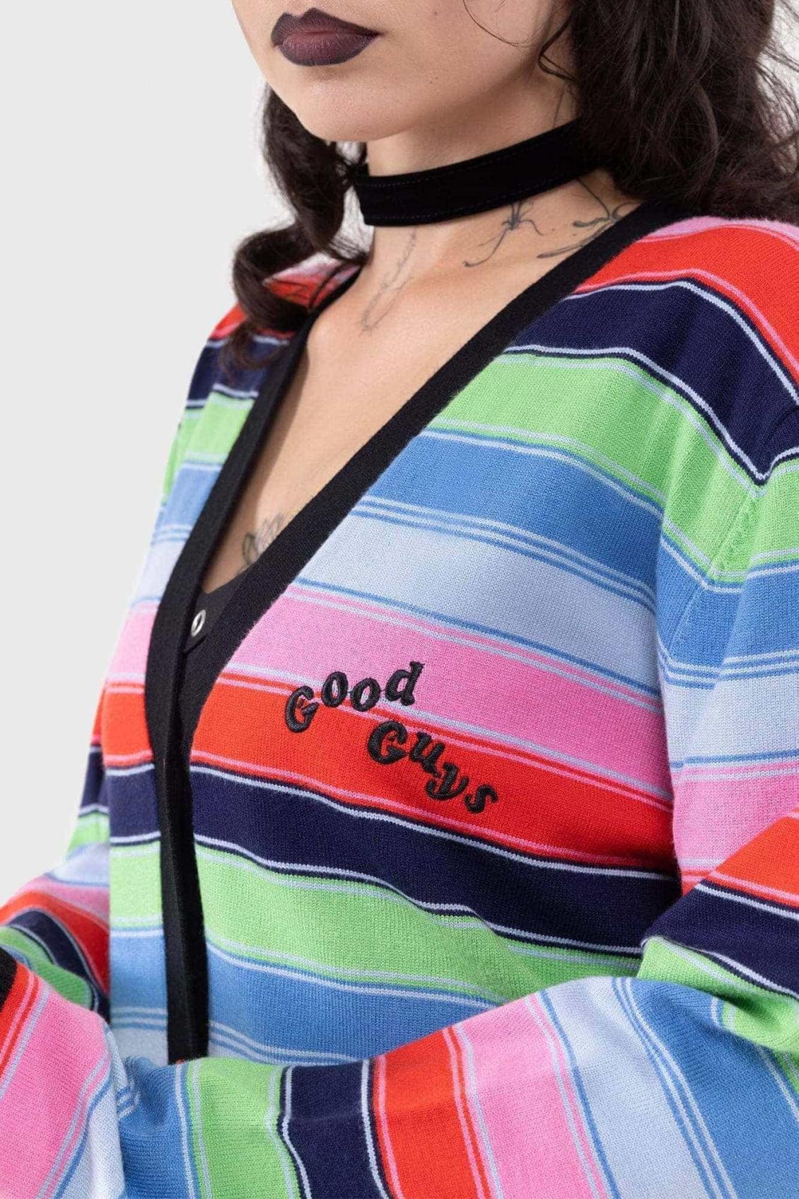 Men Knitwear | Killstar Good Guys Finish Last Knit Cardigan