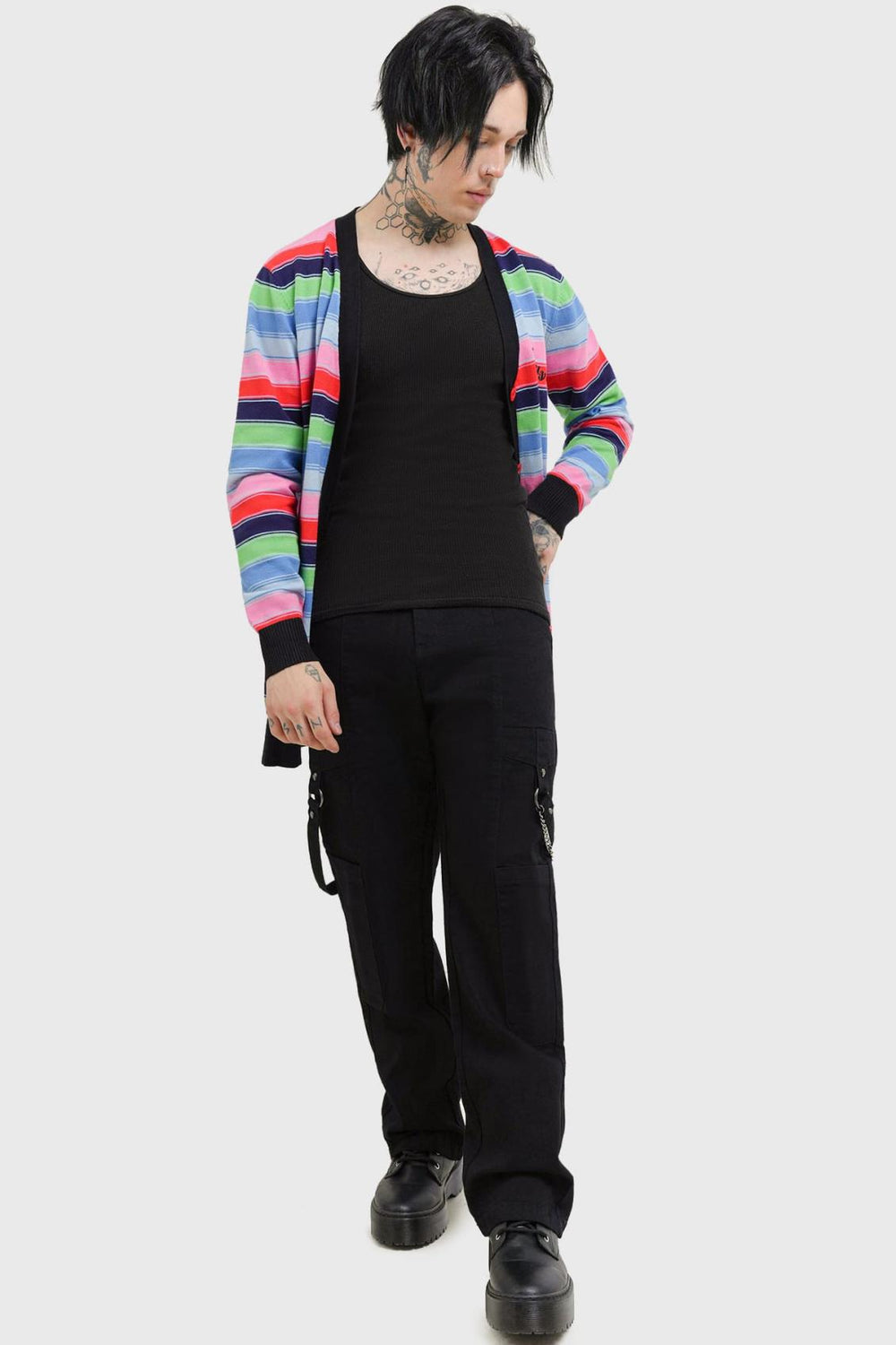 Men Knitwear | Killstar Good Guys Finish Last Knit Cardigan