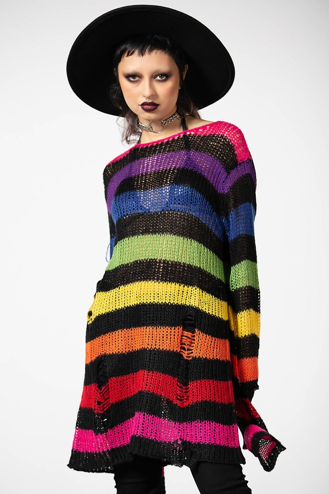Men Knitwear | Killstar Over The Rainbow Knit Sweater
