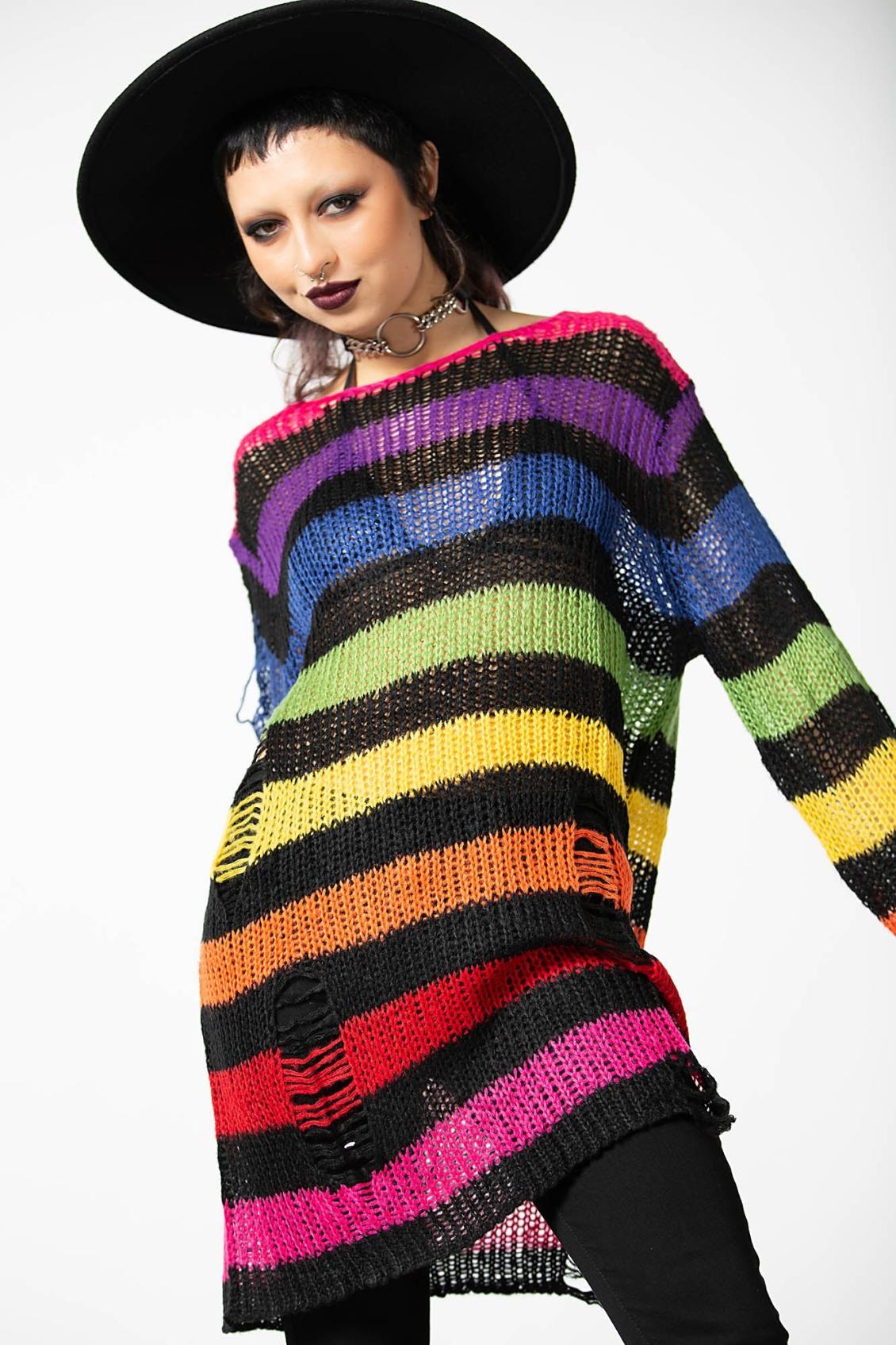 Men Knitwear | Killstar Over The Rainbow Knit Sweater