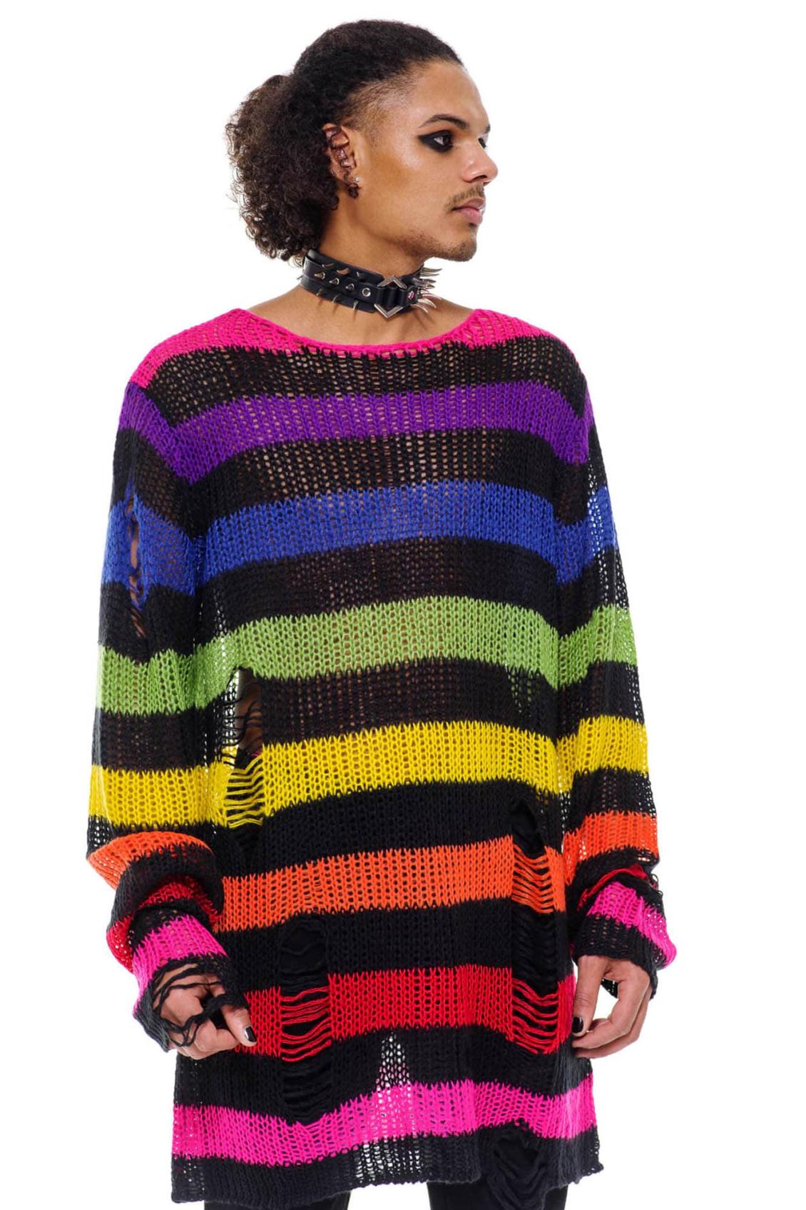 Men Knitwear | Killstar Over The Rainbow Knit Sweater