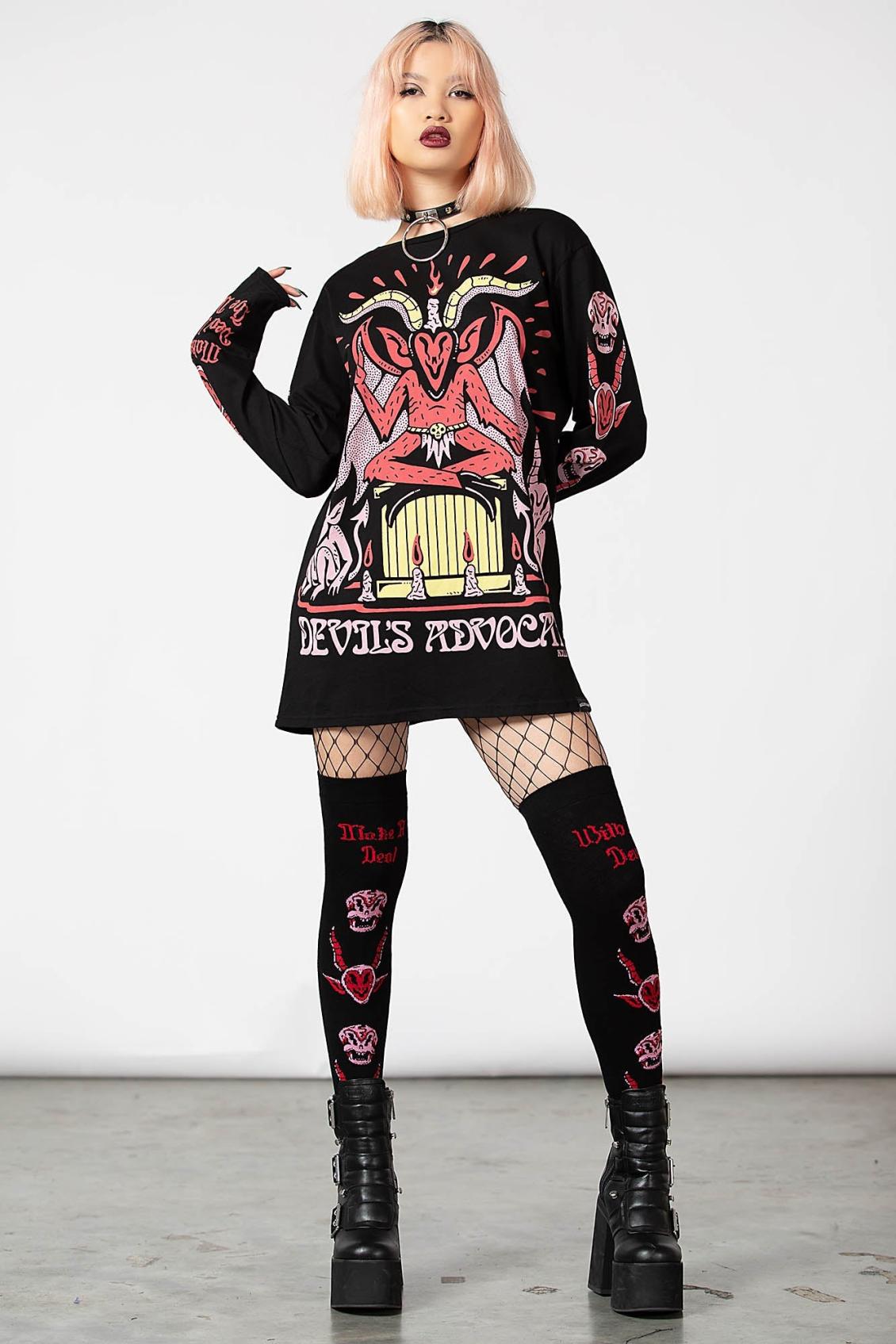 Men Long Sleeves | Killstar Devils Advocate Long Sleeve Top