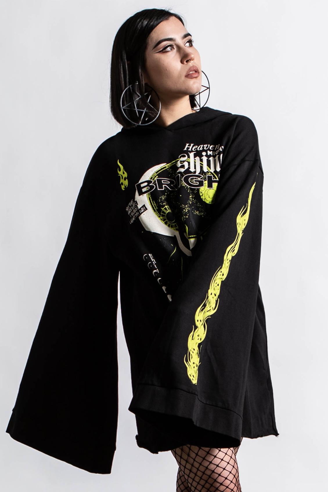 Men Long Sleeves | Killstar Shine Bright Oversized Hood Top