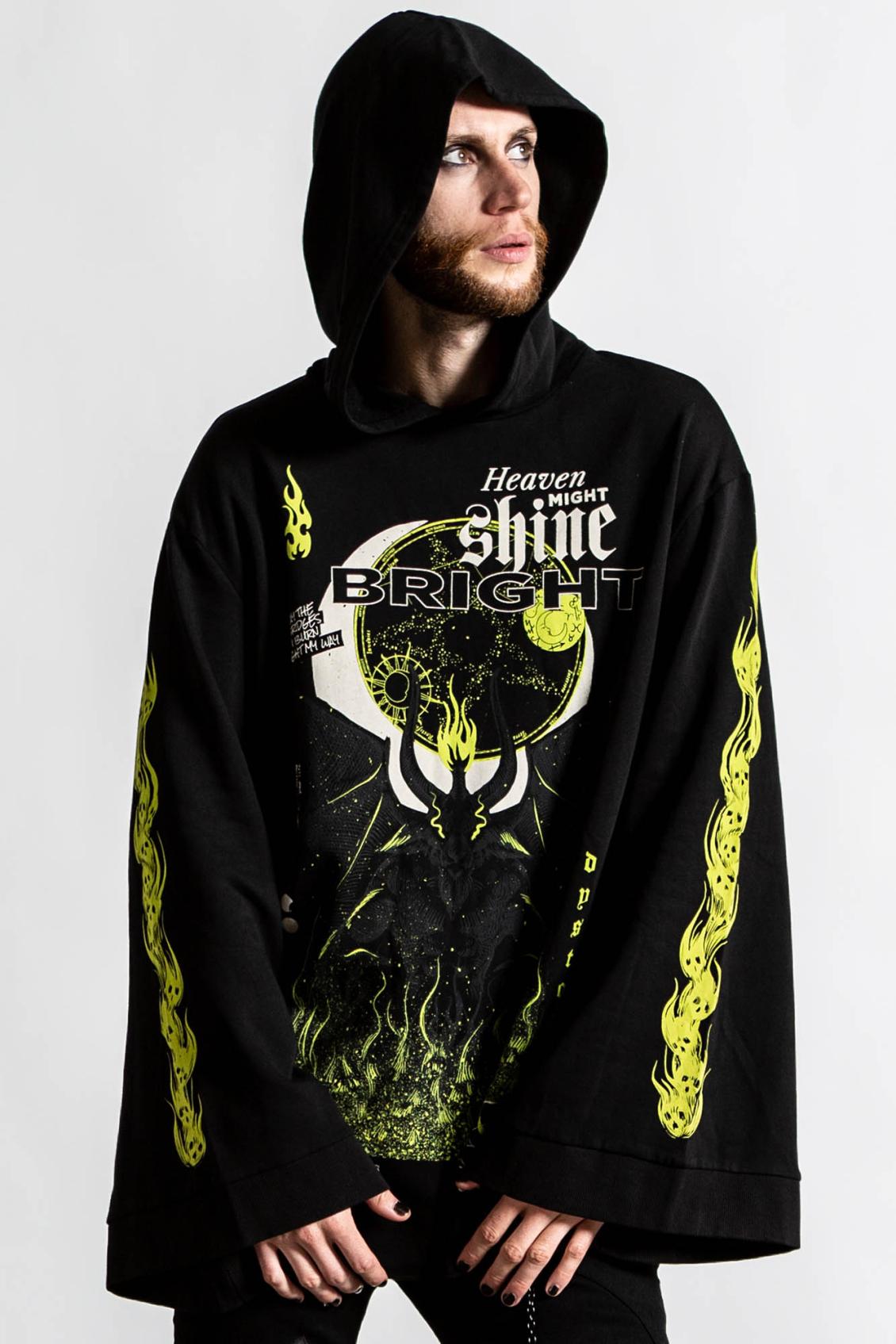 Men Long Sleeves | Killstar Shine Bright Oversized Hood Top