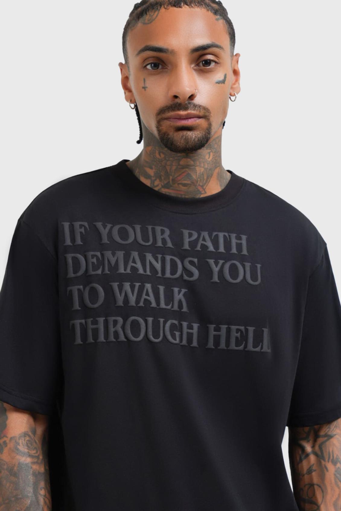 Men T-Shirts &amp; Vests | Killstar Walk Thru Hell Boxy T-Shirt