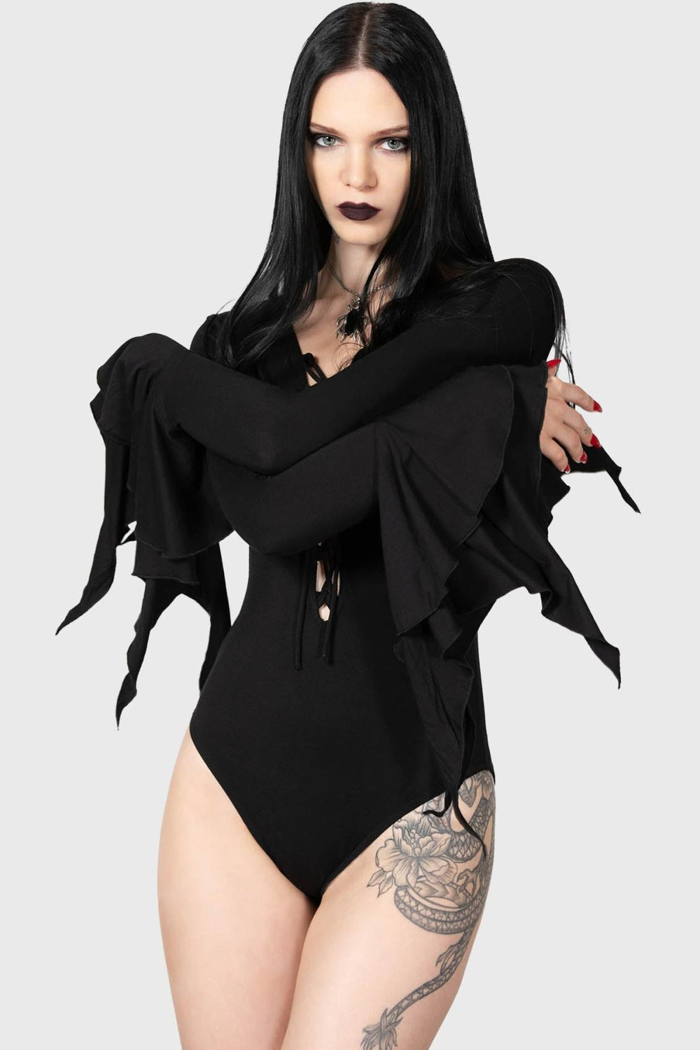 Women Bodysuits | Killstar Black Roses Bodysuit