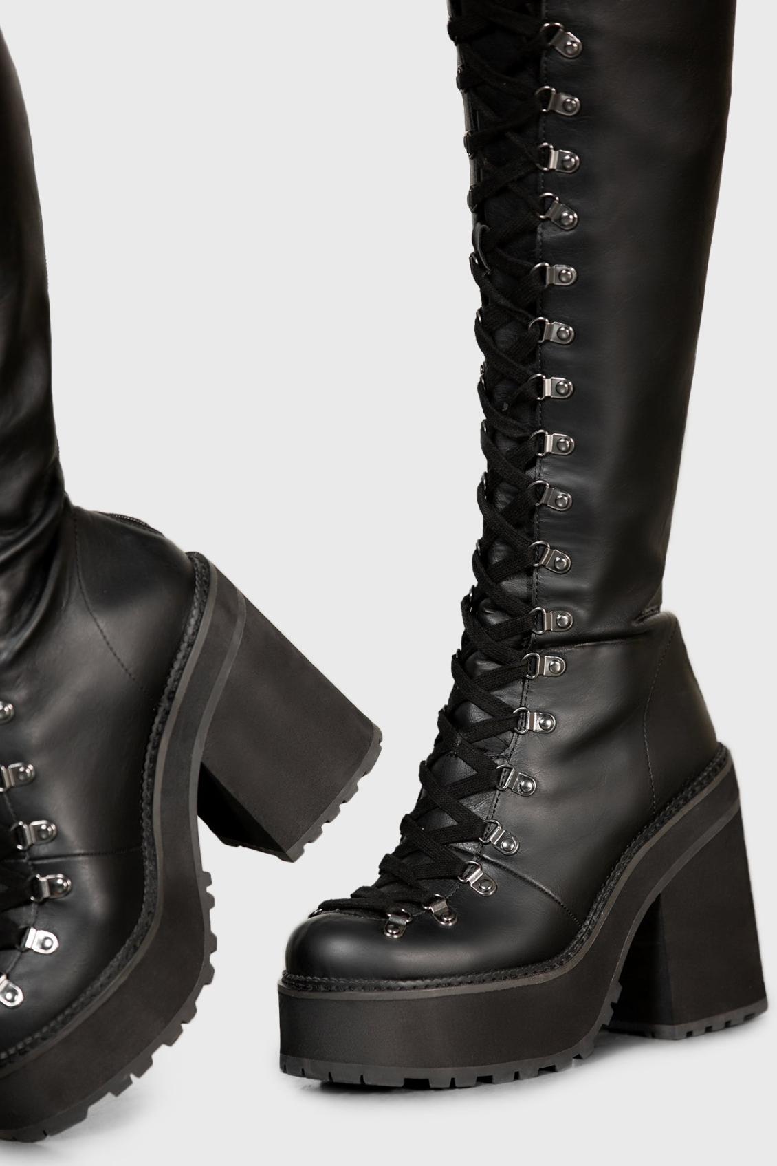 Women Boots | Killstar Bloodletting Knee-High Boots