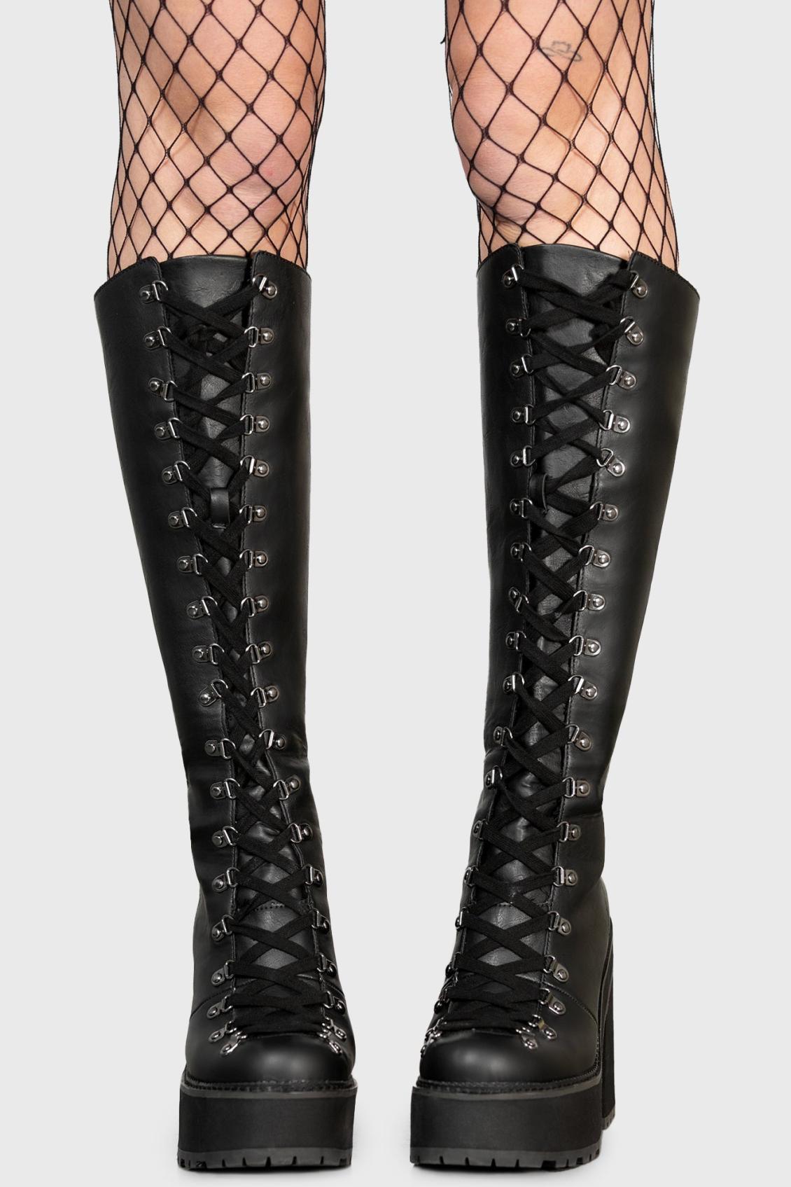Women Boots | Killstar Bloodletting Knee-High Boots