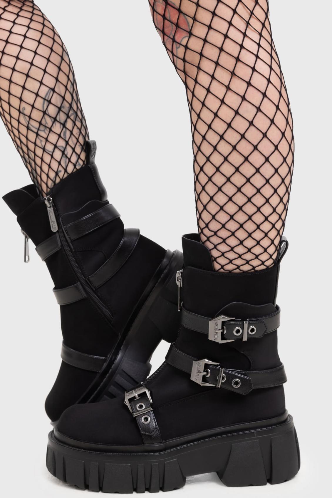 Women Boots | Killstar Coffin Combat Boots