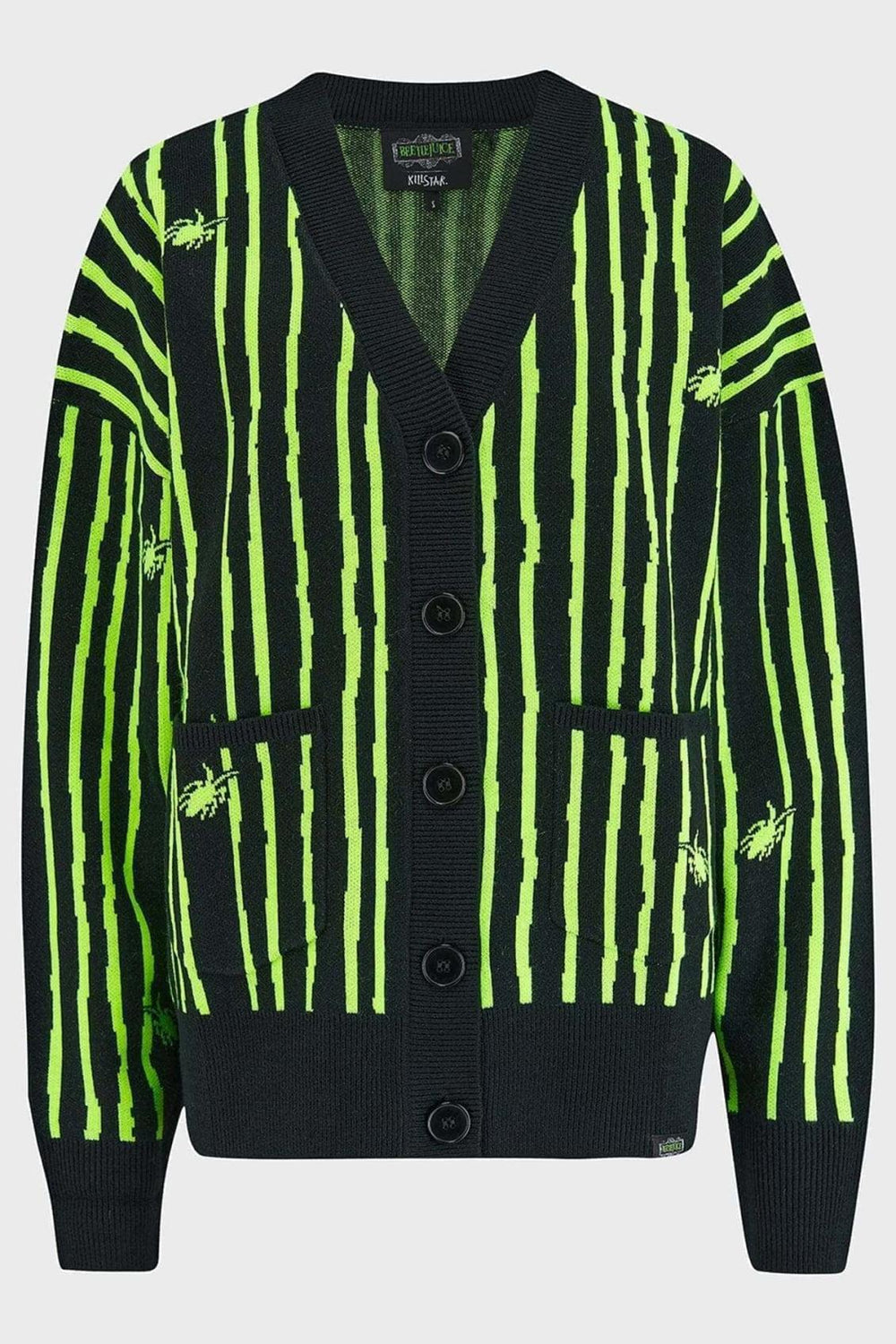 Women Cardigans | Killstar Beetlejuice Beetlejuice Beetlejuice Intarsia Cardigan