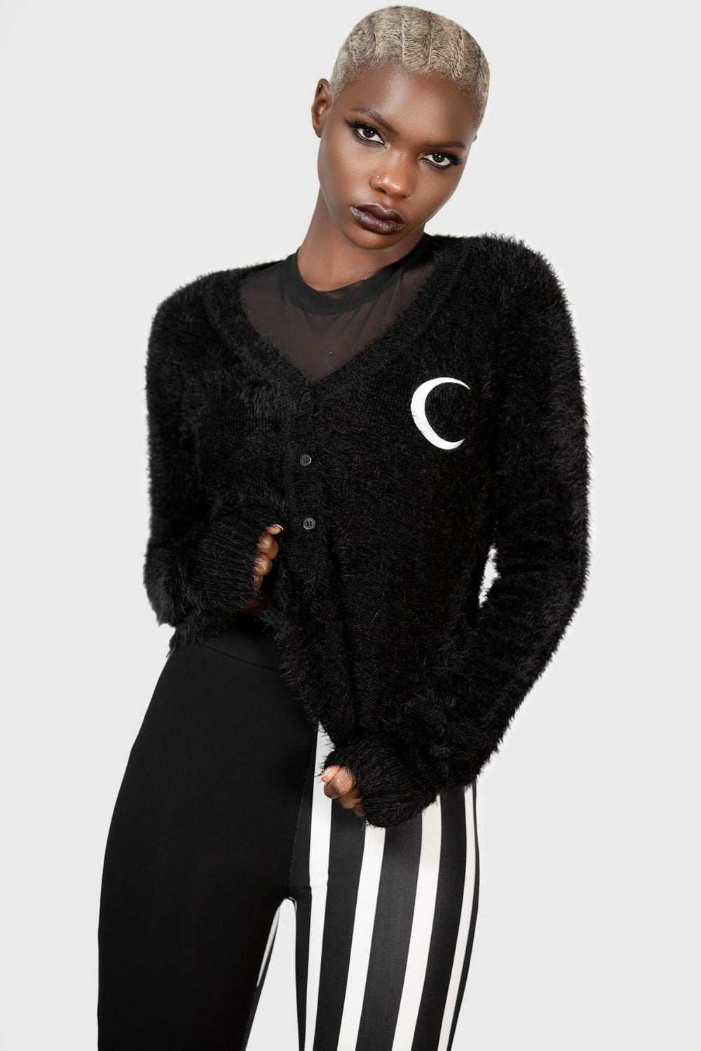 Women Cardigans | Killstar Crescent Knit Cardigan