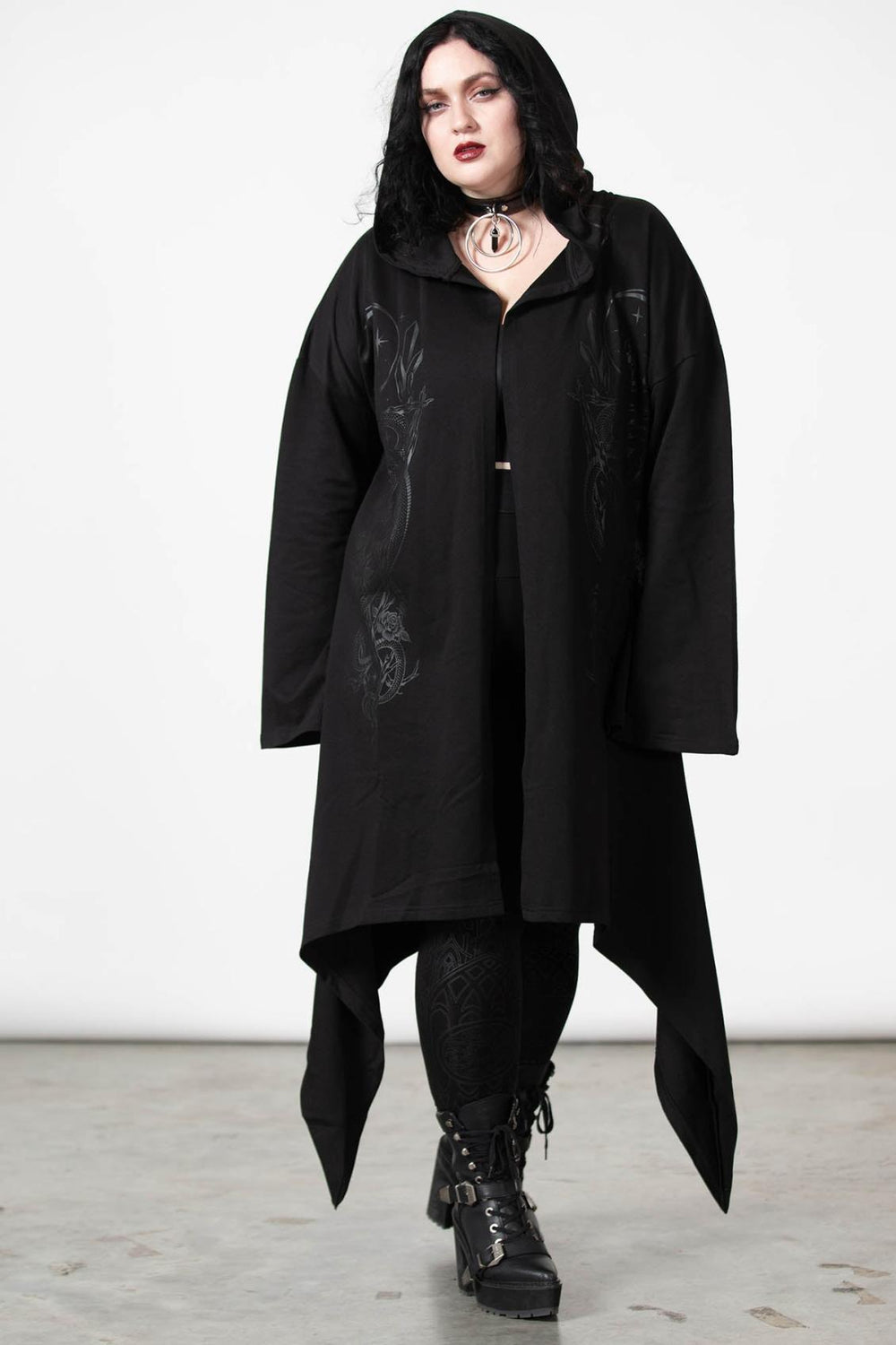 Women Cardigans | Killstar Lunar Wizard Hooded Cardigan
