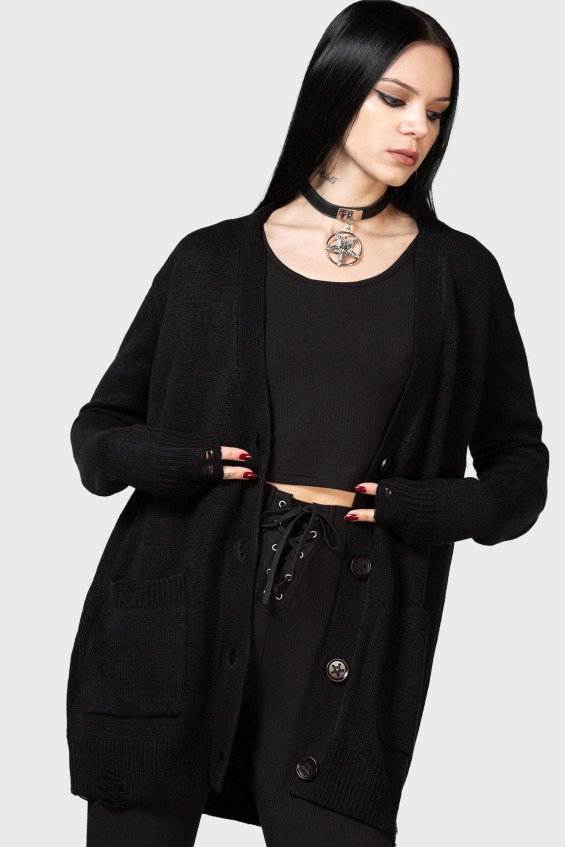 Women Cardigans | Killstar Next Regret Knit Cardigan