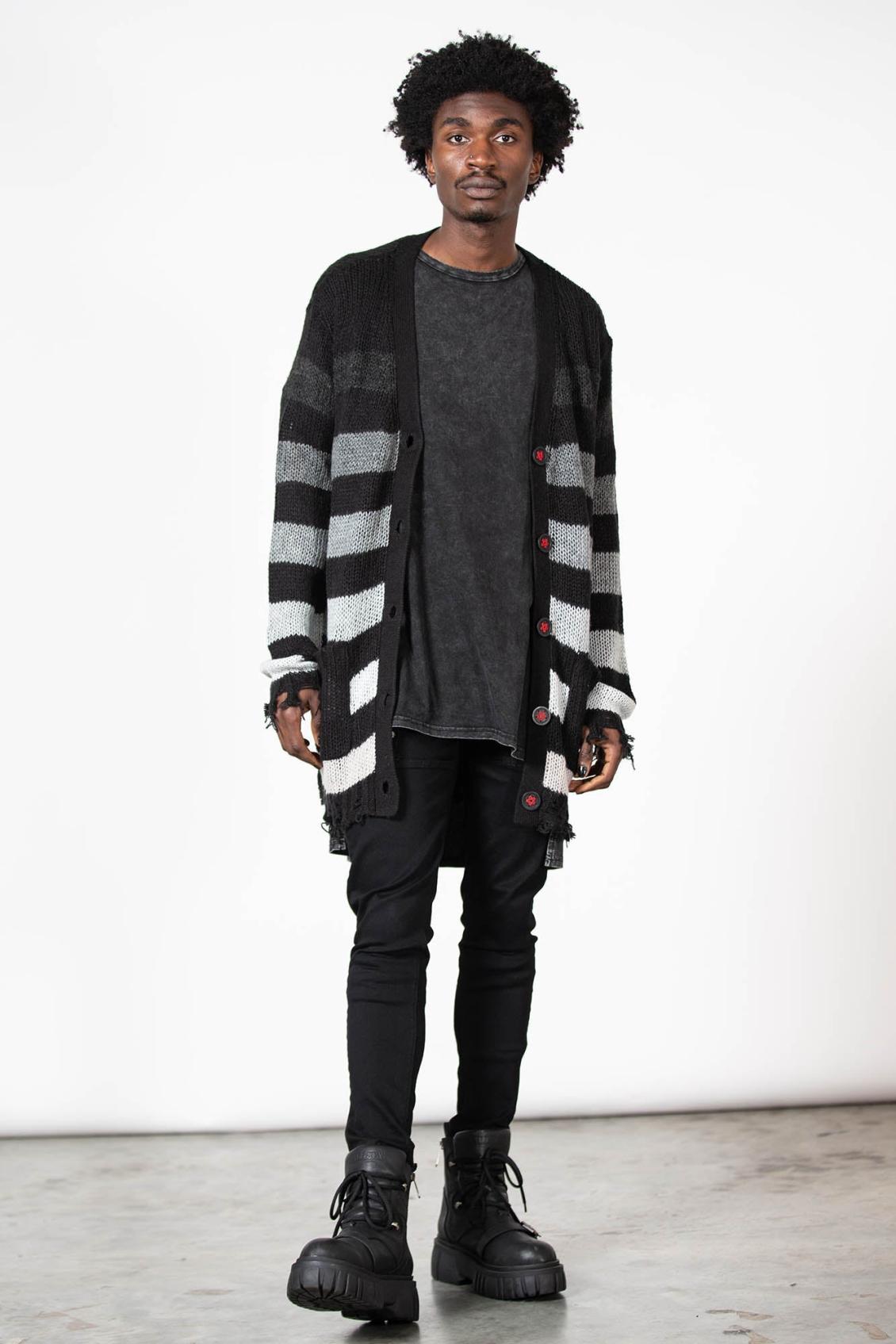 Women Cardigans | Killstar Stripe Of Evil Cardigan