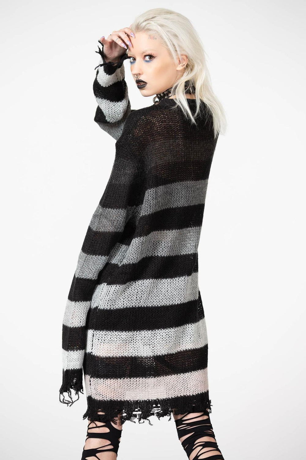 Women Cardigans | Killstar Stripe Of Evil Cardigan