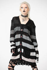 Women Cardigans | Killstar Stripe Of Evil Cardigan
