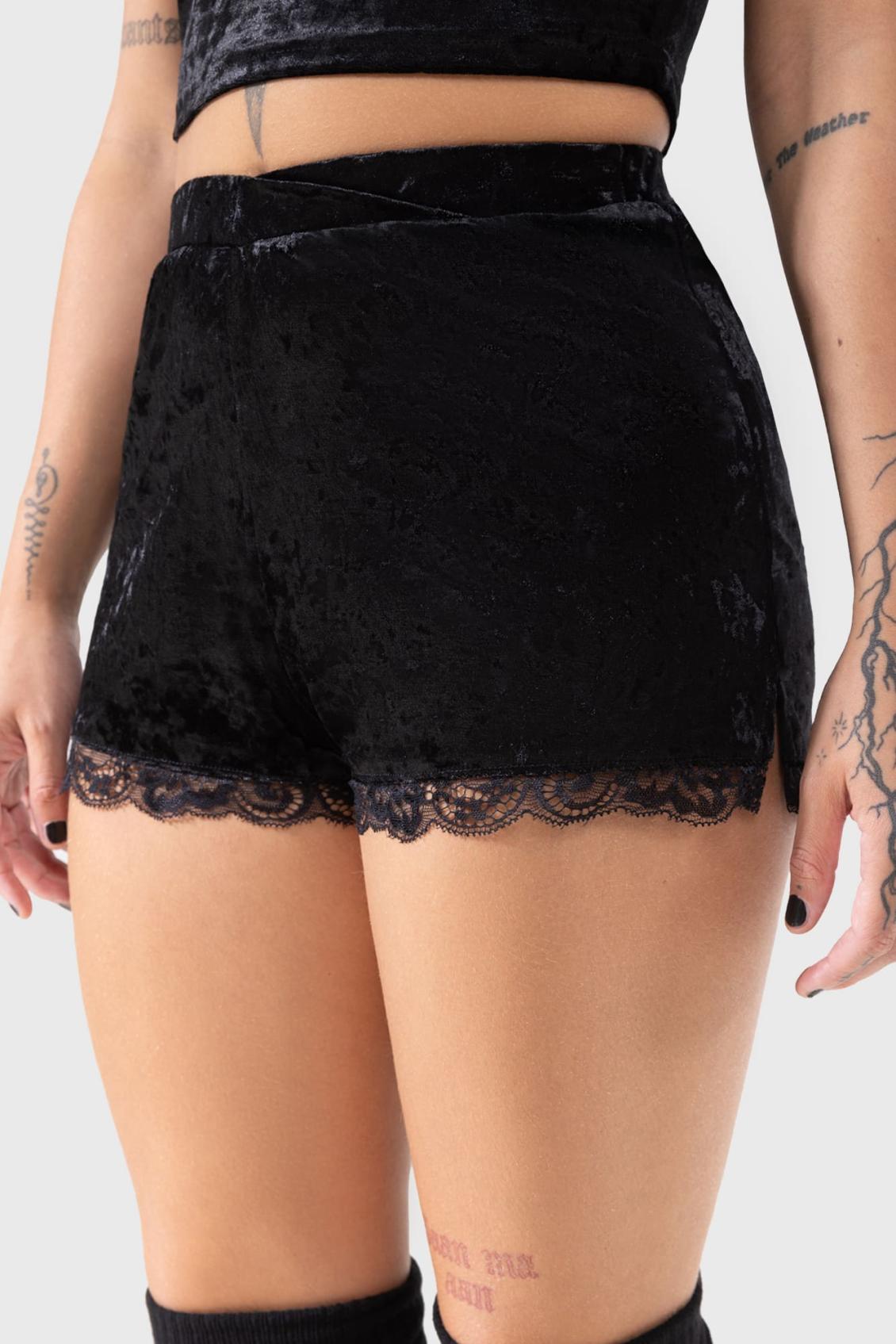 Women Chill Out | Killstar Burnt Obsidian Shorts