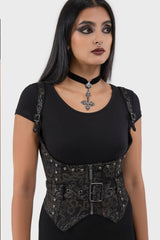 Women Corsets | Killstar Malapas Underbust Corset [BLACK LILY]