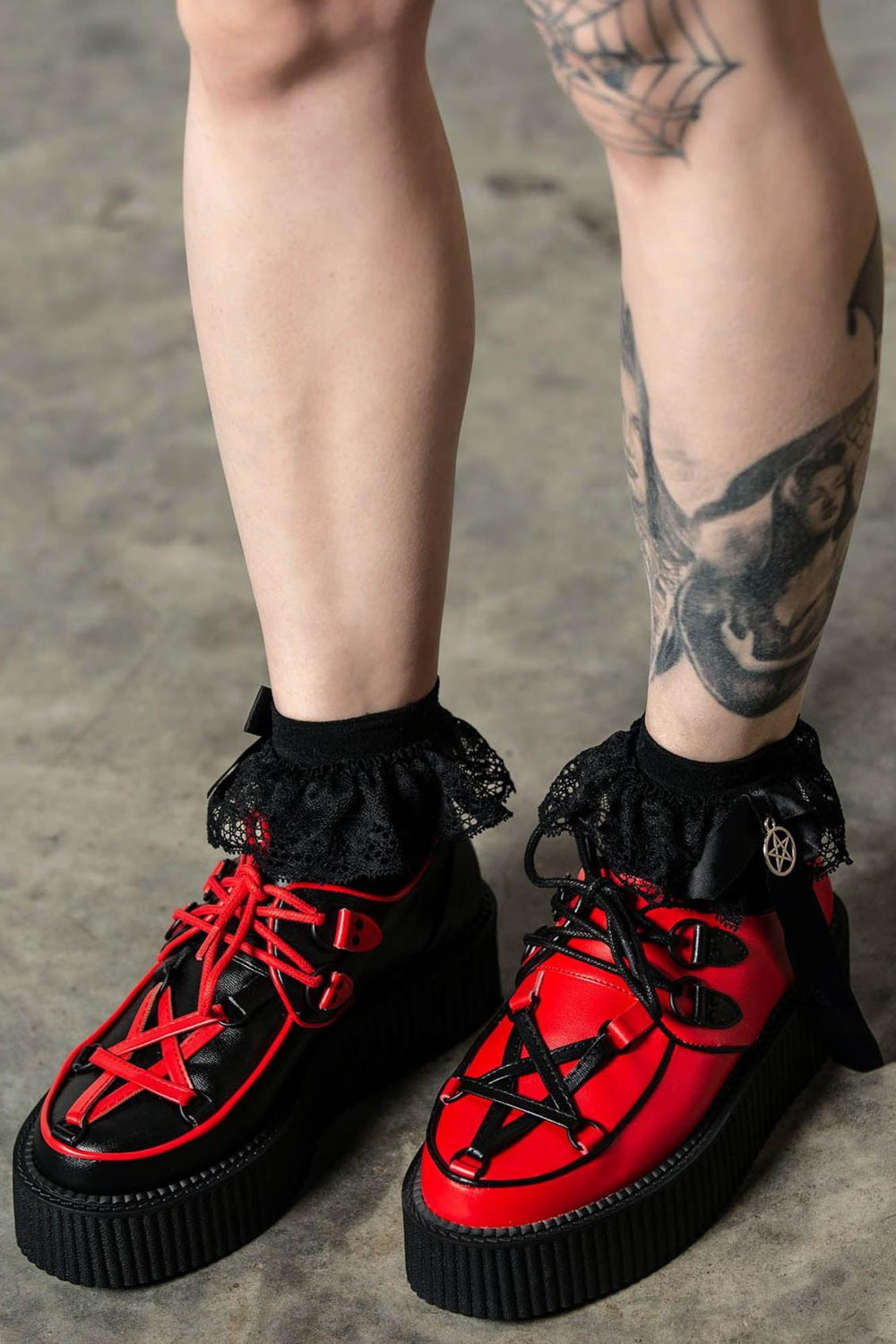 Women Creepers | Killstar Hexellent Creepers [BLACK/RED]