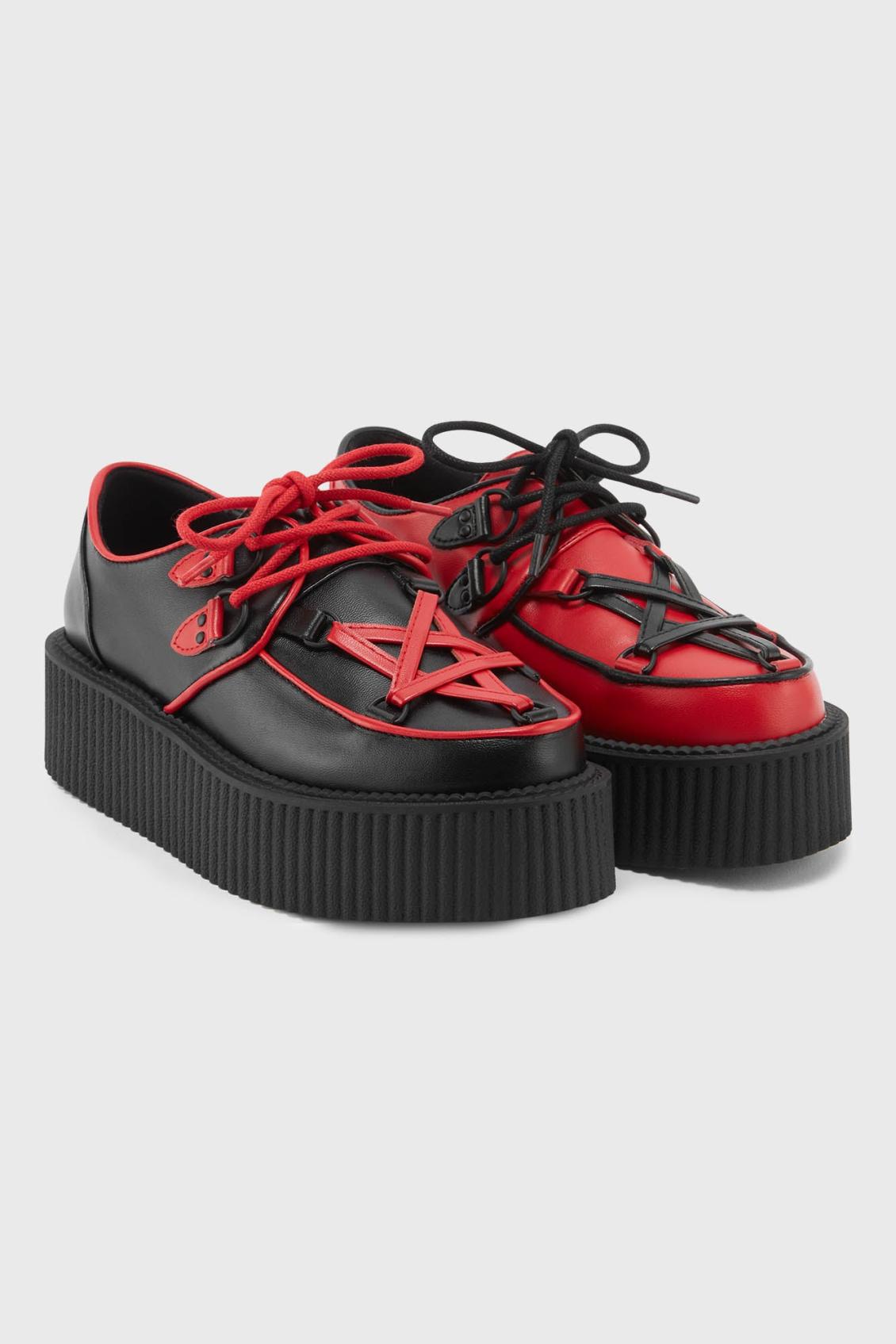 Women Creepers | Killstar Hexellent Creepers [BLACK/RED]