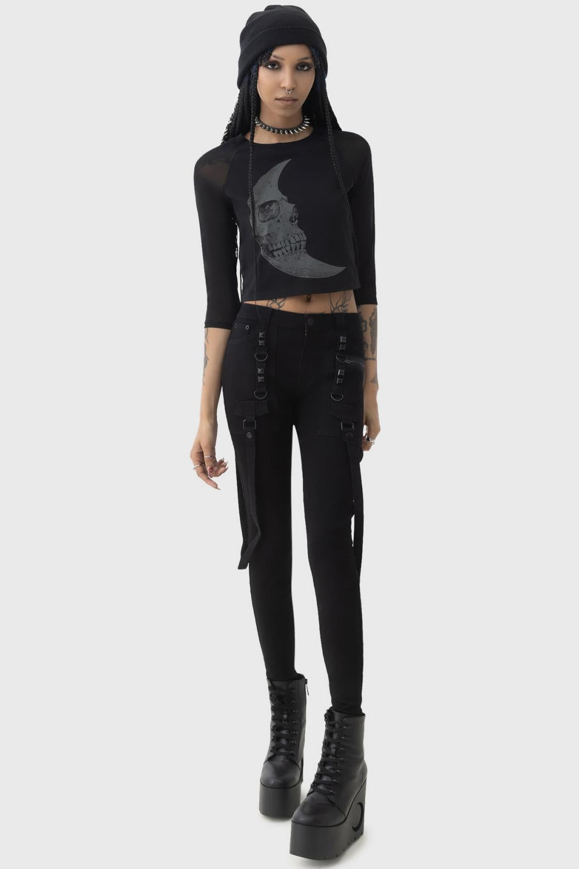 Women Crop | Killstar Crescent Doom Top