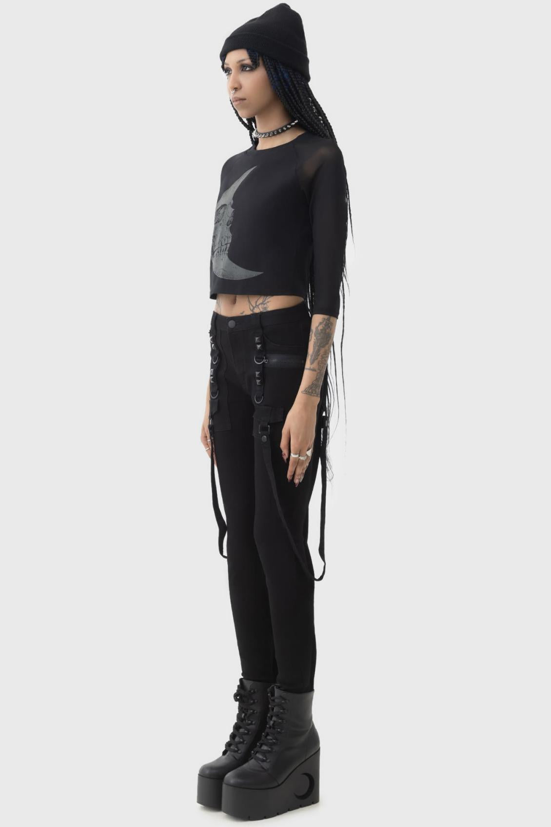 Women Crop | Killstar Crescent Doom Top