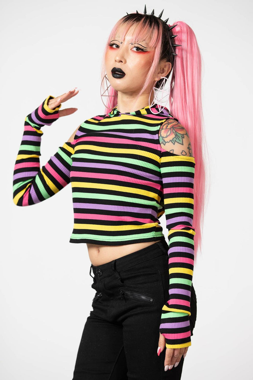Women Crop | Killstar Dazzle Daze Hooded Top