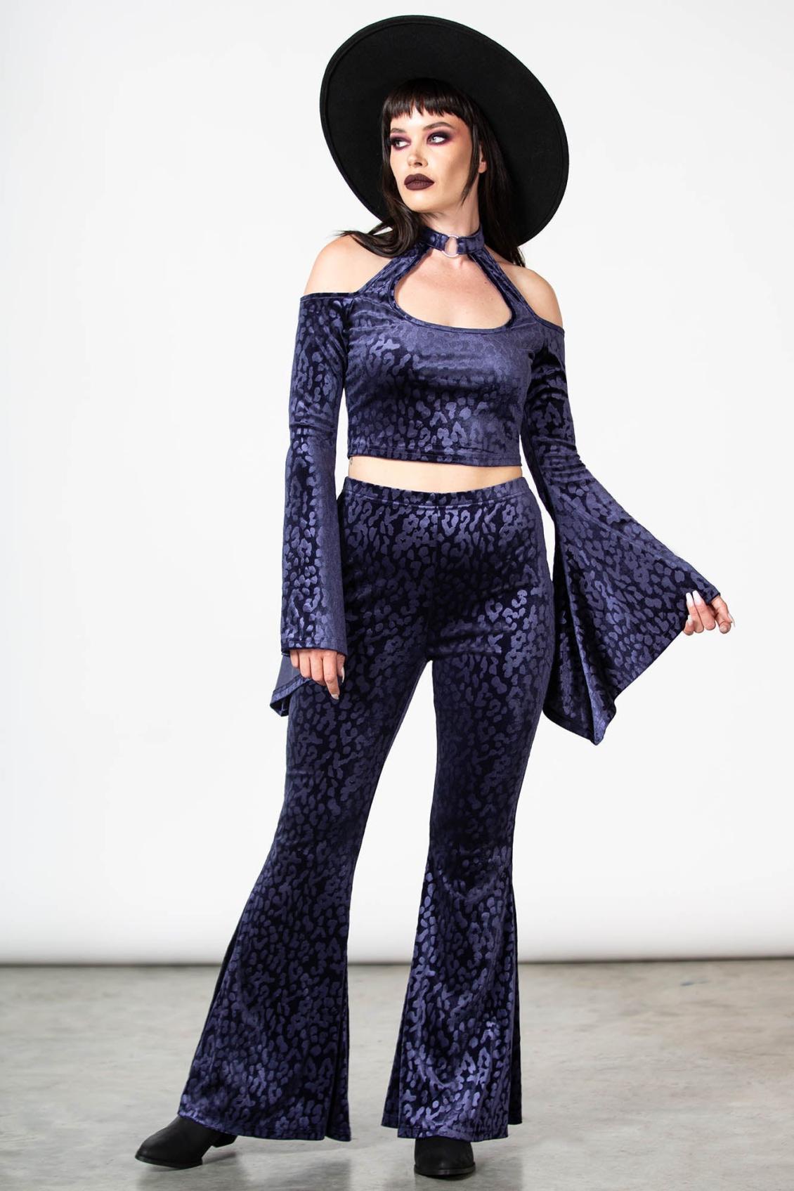 Women Crop | Killstar Felinology Crop Top [PLUM]