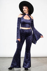 Women Crop | Killstar Felinology Crop Top [PLUM]