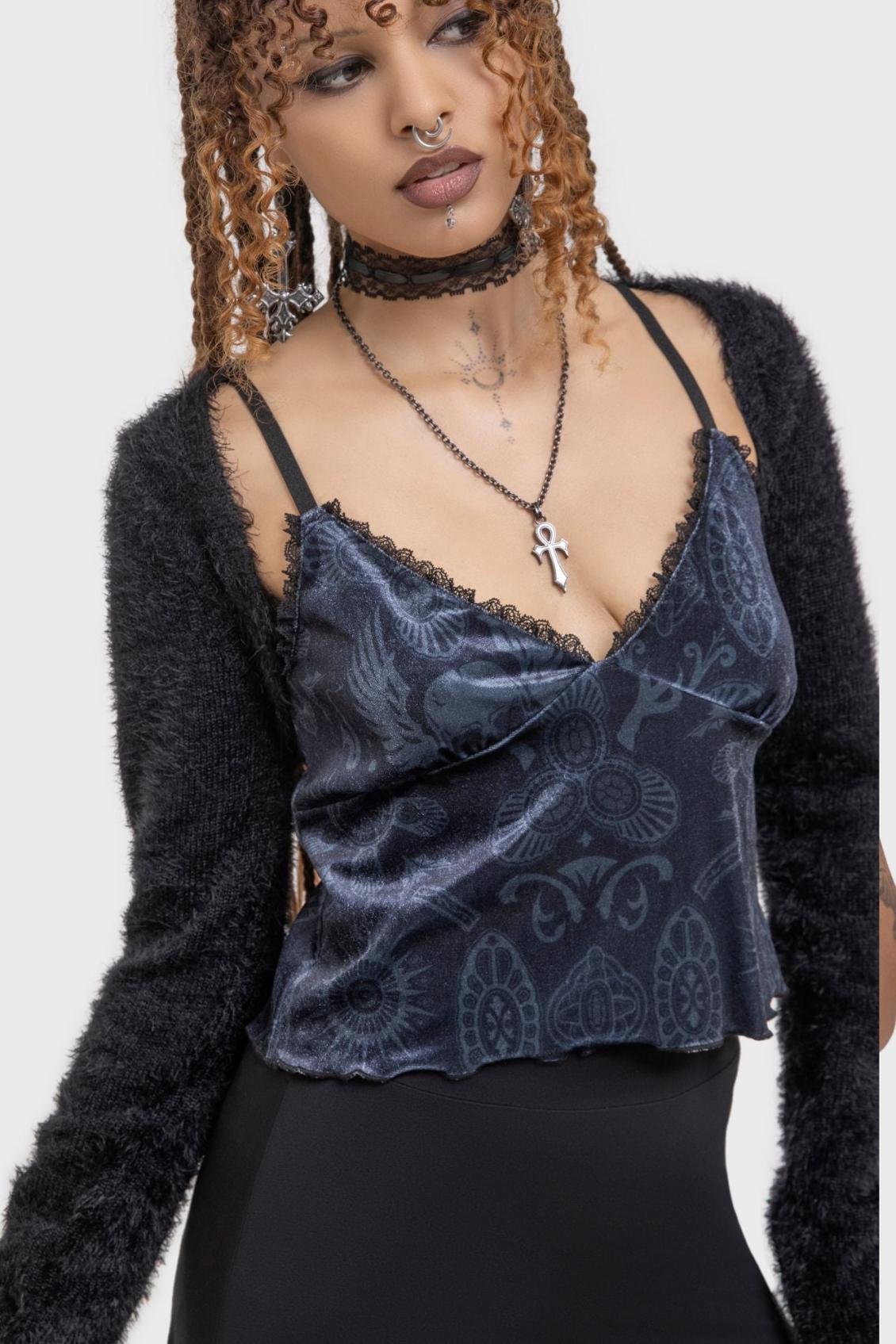 Women Crop | Killstar Half Vamp Top