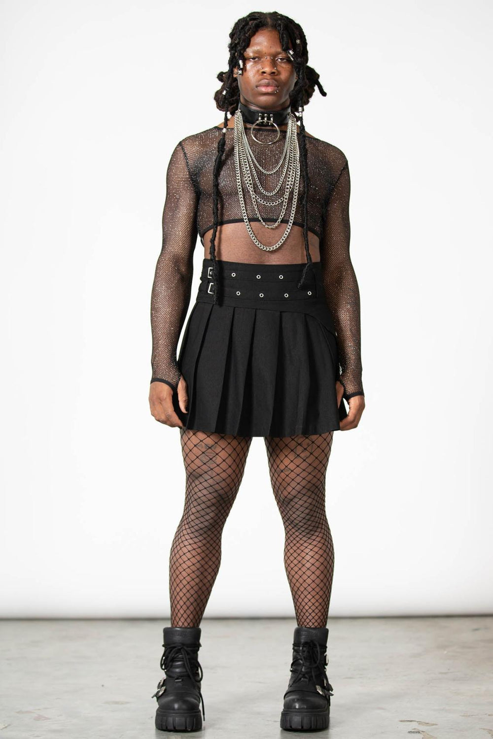 Women Crop | Killstar Hellia Fishnet Top